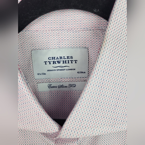 Charles Tyrwhitt Slim Fit Button Down‎ Shirt Size 16.5 / 42 Cotton office Career - Picture 2 of 8